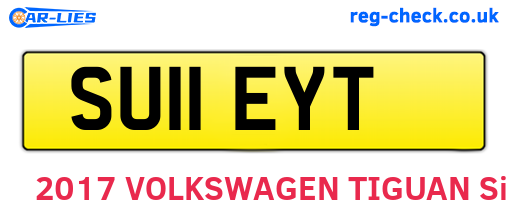 SU11EYT are the vehicle registration plates.