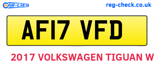 AF17VFD are the vehicle registration plates.