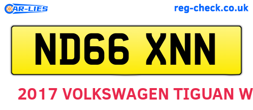 ND66XNN are the vehicle registration plates.