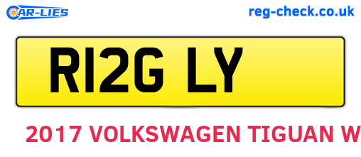 R12GLY are the vehicle registration plates.