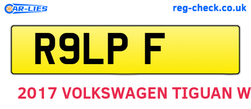 R9LPF are the vehicle registration plates.
