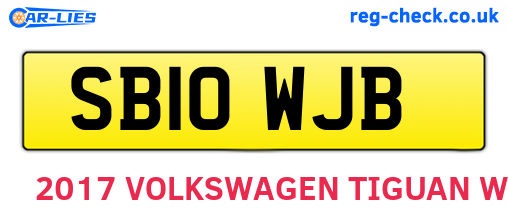 SB10WJB are the vehicle registration plates.