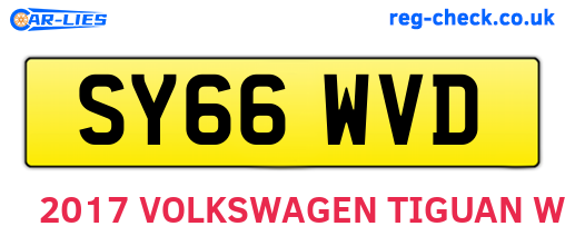 SY66WVD are the vehicle registration plates.