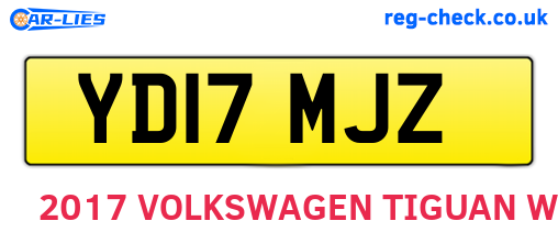 YD17MJZ are the vehicle registration plates.