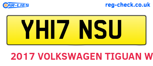YH17NSU are the vehicle registration plates.