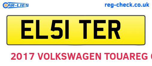 EL51TER are the vehicle registration plates.