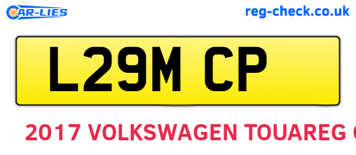 L29MCP are the vehicle registration plates.