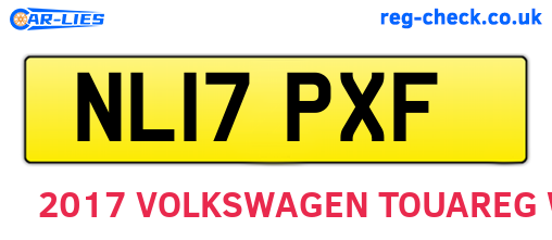 NL17PXF are the vehicle registration plates.