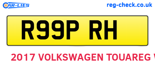 R99PRH are the vehicle registration plates.