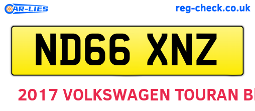 ND66XNZ are the vehicle registration plates.