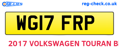 WG17FRP are the vehicle registration plates.
