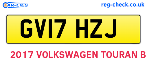 GV17HZJ are the vehicle registration plates.