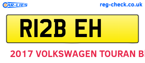 R12BEH are the vehicle registration plates.