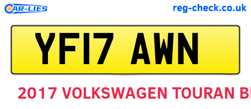 YF17AWN are the vehicle registration plates.