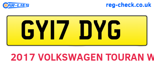GY17DYG are the vehicle registration plates.