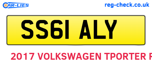 SS61ALY are the vehicle registration plates.