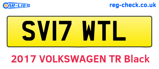 SV17WTL are the vehicle registration plates.