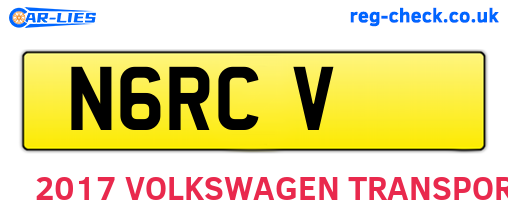 N6RCV are the vehicle registration plates.