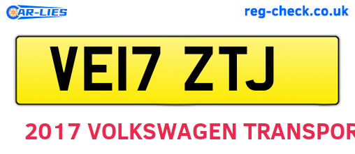 VE17ZTJ are the vehicle registration plates.