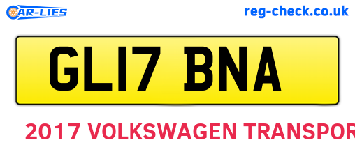 GL17BNA are the vehicle registration plates.