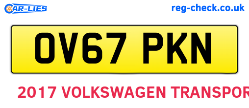 OV67PKN are the vehicle registration plates.