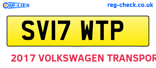 SV17WTP are the vehicle registration plates.