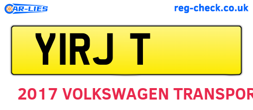 Y1RJT are the vehicle registration plates.