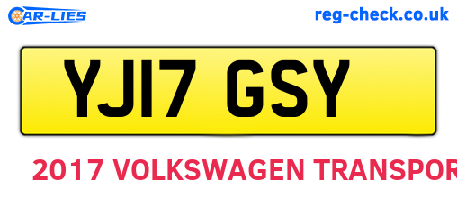 YJ17GSY are the vehicle registration plates.