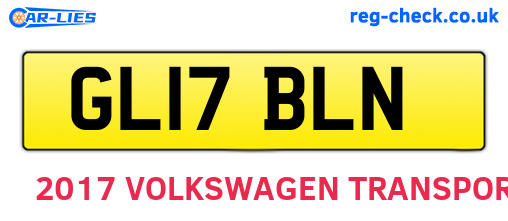 GL17BLN are the vehicle registration plates.