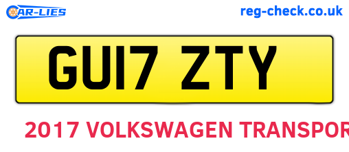 GU17ZTY are the vehicle registration plates.