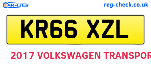 KR66XZL are the vehicle registration plates.