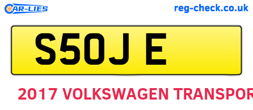 S5OJE are the vehicle registration plates.