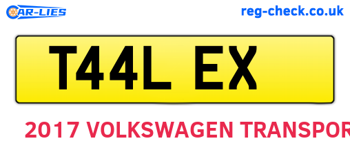 T44LEX are the vehicle registration plates.