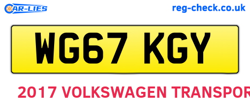 WG67KGY are the vehicle registration plates.