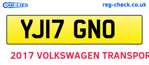 YJ17GNO are the vehicle registration plates.