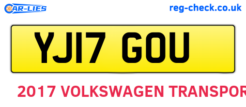 YJ17GOU are the vehicle registration plates.