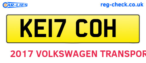 KE17COH are the vehicle registration plates.