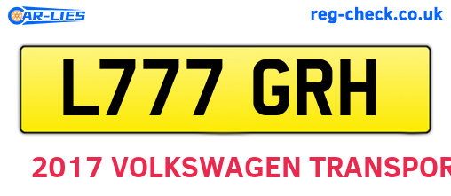 L777GRH are the vehicle registration plates.