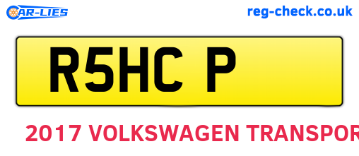 R5HCP are the vehicle registration plates.