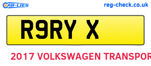 R9RYX are the vehicle registration plates.
