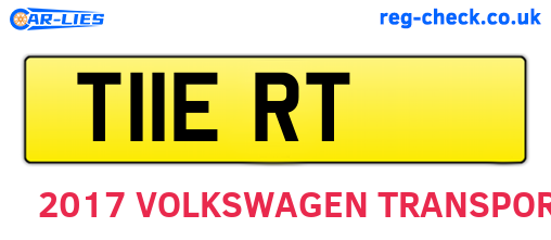 T11ERT are the vehicle registration plates.