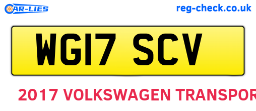 WG17SCV are the vehicle registration plates.