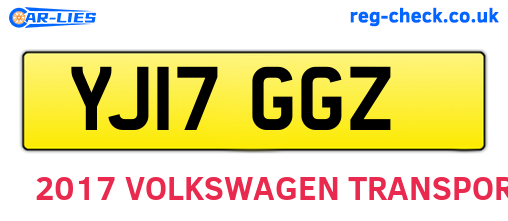 YJ17GGZ are the vehicle registration plates.