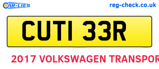CUT133R are the vehicle registration plates.