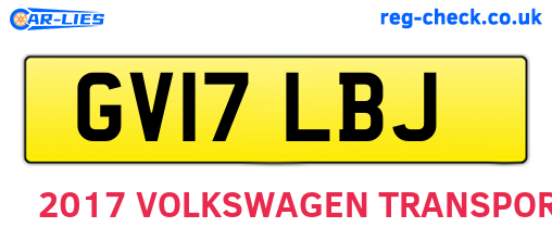 GV17LBJ are the vehicle registration plates.