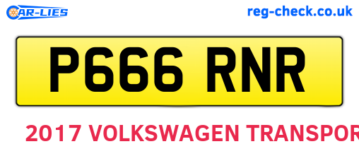 P666RNR are the vehicle registration plates.