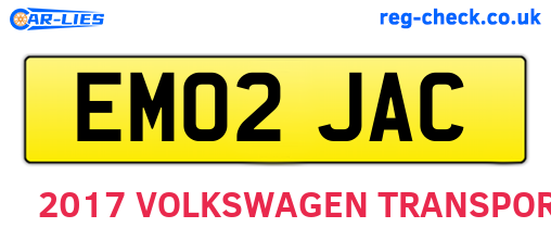 EM02JAC are the vehicle registration plates.