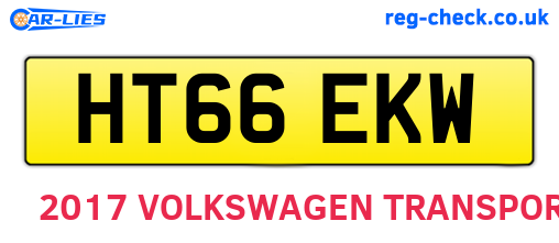HT66EKW are the vehicle registration plates.