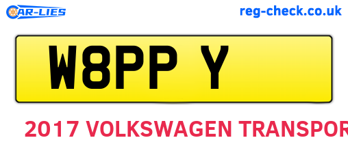 W8PPY are the vehicle registration plates.