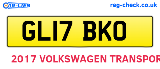 GL17BKO are the vehicle registration plates.